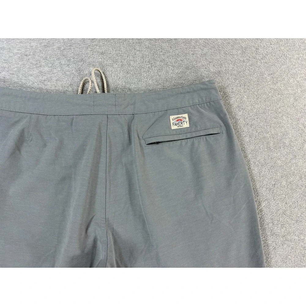 Faherty ALL DAY Drawstring Waist Casual Shorts (Men's 34) Gray - 9